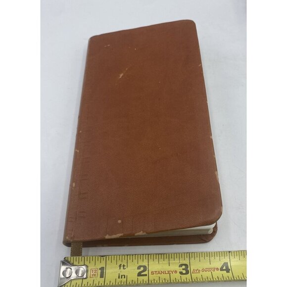 "Jesus Of Nazareth" Brown Faux Leather Bound Book Gold Tone Edges Ribbon Marker - Picture 16 of 16